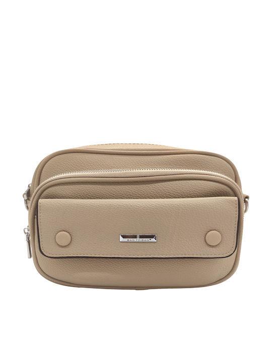 Gift-Me Fabric Women's Shoulder Bag Brown