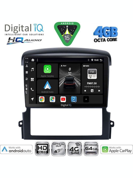 Digital IQ Car Audio System for Kia Sorento 2006-2009 (Bluetooth/USB/WiFi/GPS/Apple CarPlay/Android Auto) with 9" Touch Screen