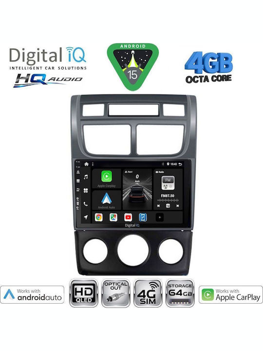 Digital IQ Car Audio System for Kia Sportage 2004-2010 with Clima A/C Bluetooth USB WiFi GPS Apple CarPlay Android Auto with 9" Touch Screen