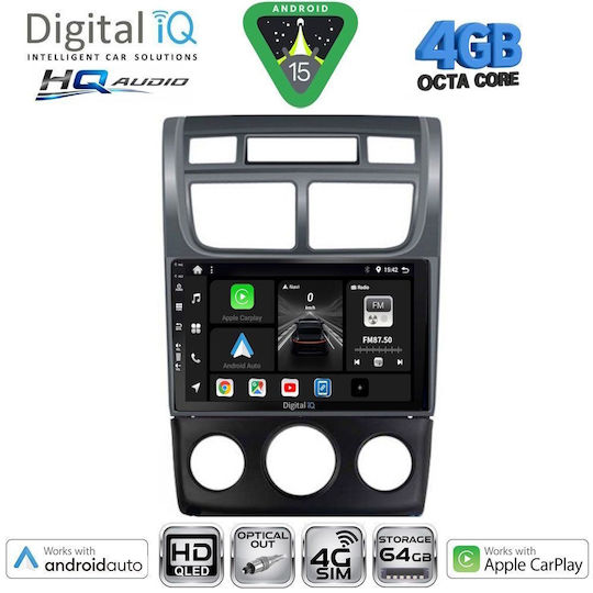 Digital IQ Ηχοσύστημα Αυτοκινήτου για Kia Sportage 2004-2010 με Clima+A/C (Bluetooth/USB/WiFi/GPS/Apple-Carplay/Android-Auto) με Οθόνη Αφής 9"
