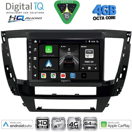 Digital IQ Car Audio System for Mitsubishi Pajero 2020 with Touch Screen 9" Digital IQ BXK 19447S_CPAA Bluetooth USB Wi-Fi GPS Apple CarPlay Android Auto