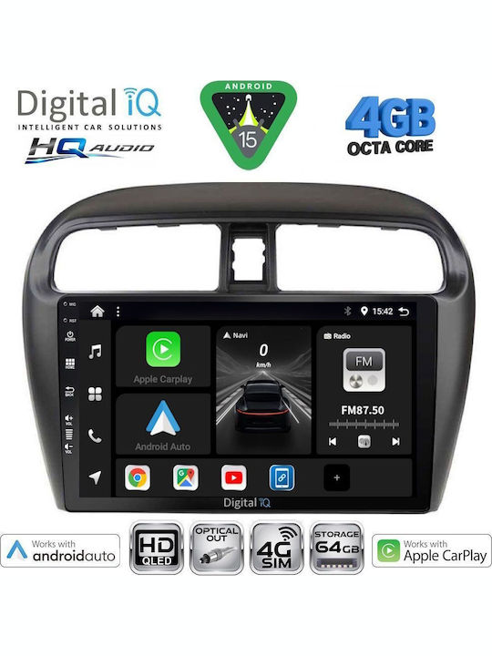 Digital IQ Car Audio System for Mitsubishi Space Star 2013-2020 Bluetooth USB WiFi GPS Apple CarPlay Android Auto with 9" Touch Screen
