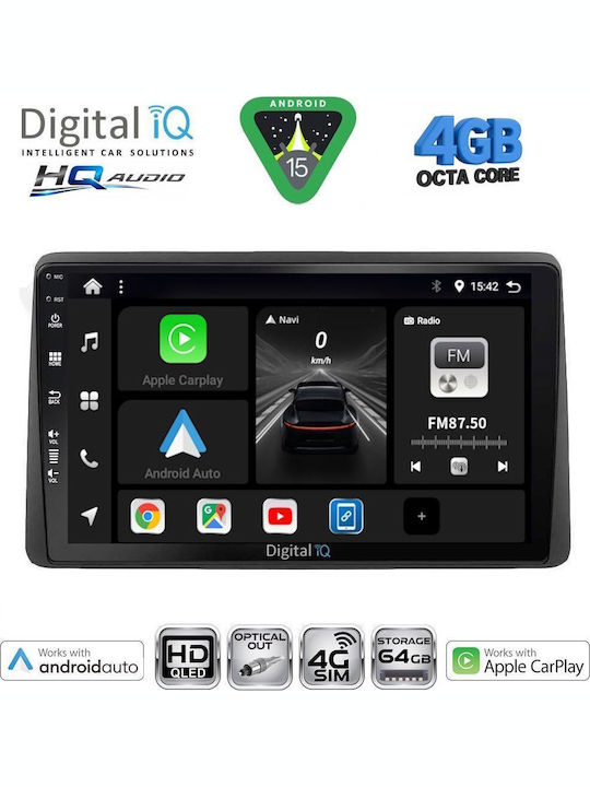 Digital IQ Car Audio System for Nissan Juke 2021 with Touch Screen 10" DIGITAL IQ BXK 19453 CPAA Bluetooth USB Wi-Fi GPS Apple CarPlay Android Auto