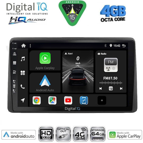 Digital IQ Car Audio System for Nissan Juke 2021 with Touch Screen 10" DIGITAL IQ BXK 19453 CPAA Bluetooth USB Wi-Fi GPS Apple CarPlay Android Auto