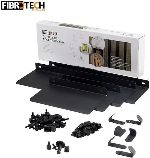 Black Wall Shelves (68 Pieces) 37x13x5cm