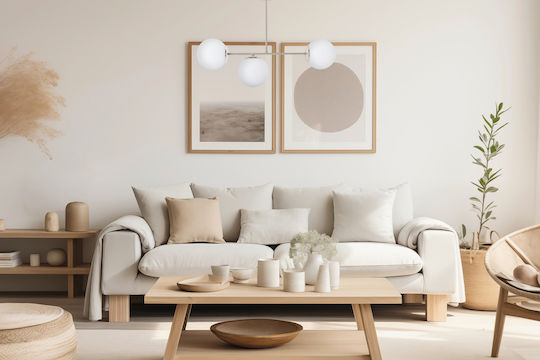 Light Home Висящо Осветително Тяло Златисто с Цокъл E14