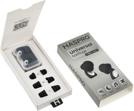 Haspro Силиконови Отоапишки в Черен Цвят 2 Броя