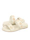 Neuca Leder Flache Sandalen für Damen Beige