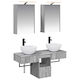 vidaXL Badezimmer Waschtisch-Einheit mit Licht 43x16x62,5cm Graue