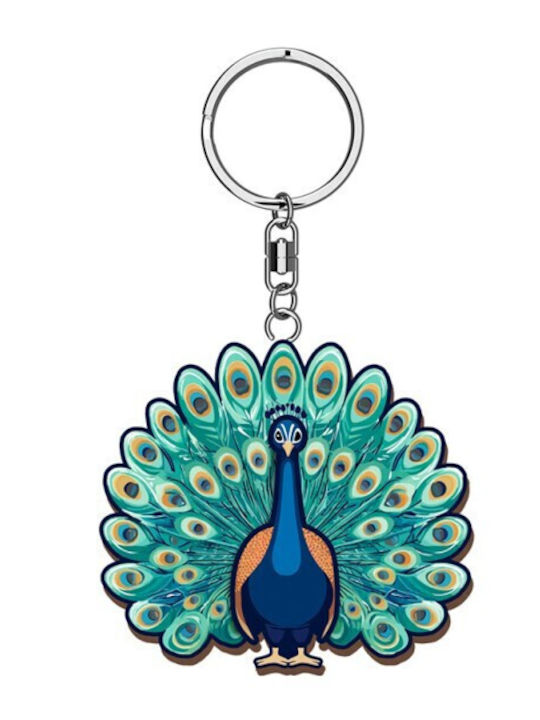 Handmade Wooden Green Keychain Charm