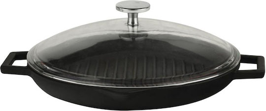Lava Saute Pan Cast Iron with Lid with Enamel Coating 30cm