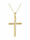 Kritsimis Vergoldeter Kreuz 9K mit Kette