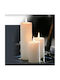 Aura Glass Decorative White Candles 4 Pieces