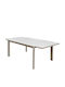 Outdoor Aluminum Extendable Table Cream 220x100x75cm