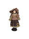 Decorative Porcelain Doll With Hat 23x52x52cm