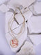 Celestino Women's Triple Chain Necklace Seashell Gold Plated
