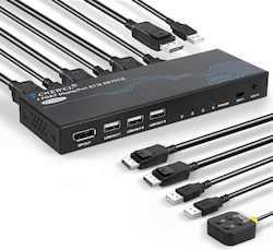 B0CNYTXRXG KVM И Превключвател На Данни С DisplayPort USB USB 2.0 B0CNYTXRXG KVM И Превключвател На Данни С DisplayPort USB USB 2.0