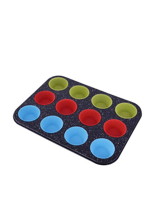 Brunbeste Bakeware Tin For Cupcakes/Muffins Made Of Silicone 5x6.3x3cm