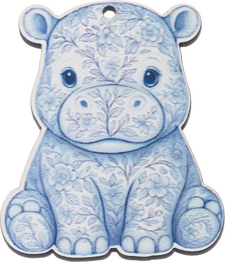 Дървен Елемент Хипопотам Светлосин K1009 5см Вдъхновена Тема Baby Dior Nv-1201009-siel