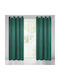 Eurofirany Set Perdele Cu Capse Verde Închis 135x250cm