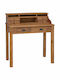 Desk Made of Solid Wood Natural with Metal Legs 89.5x49.5x100 cm