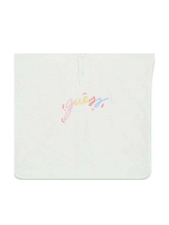 Guess Poncho-Halat de Baie pentru Bebeluși cu Glugă Alb Guess Poncho-Halat de Baie pentru Bebeluși cu Glugă Alb
