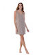 MEI Summer Women's Nightgown Dark Beige