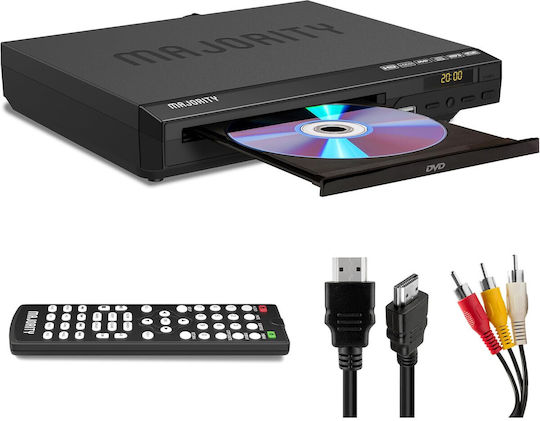 Player Dvd Compatibil Cu Tv Toate Regiunile Hdmi Full Hd 1080p Upscaling Usb Cd Dvd Mp3 Jpeg Redare Funcție Anti-șoc Telecomandă Cablu Hdmi Inclus Negru