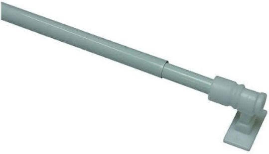 Gardinia Bară Pliabilă Metalică Pentru Perdele Single 75-135 cm Albă