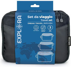 Travel Organizer Toiletry Bags Lebez Explora Set 3pcs Black Travel Organizer Toiletry Bags Lebez Explora Set 3pcs Black