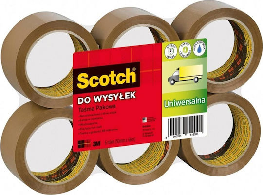 Scotch Tăinuie De Ambalare 48mm x 66m În Culoare Maro 6 Bucăți
