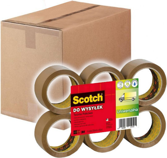Amos Verpackungsfolie 48mm x 66m in Braune Farbe 36 Stück