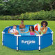 Quadratisches Schwimmbecken PVC mit Metallic-Rahmen