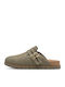 Leather Women's Sandals Green