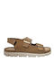 Leather Men's Sandals in Tabac Brown Colour A103-TAMPA