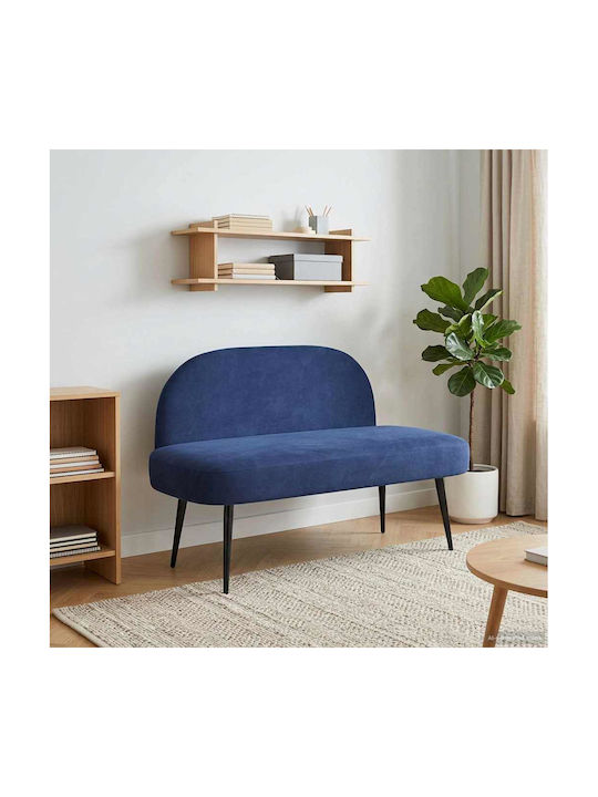 Doppelsitzer Samt Blau 110x60x76cm