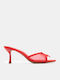 Mules With High Heel In Red Colour