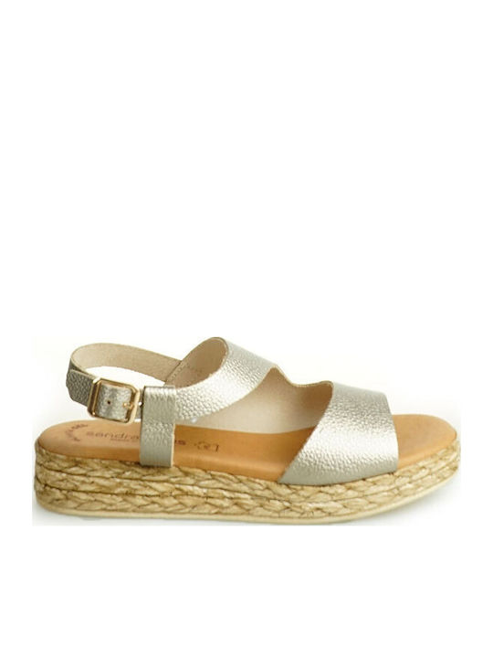 Goldene Damen Sandalen