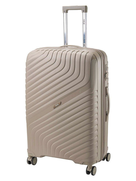 RCM Großer Hartschalen-Reisekoffer Beige Höhe 75cm