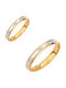 Ioannis Kosmima Set Bicolour 9K Wedding Rings and Zircon