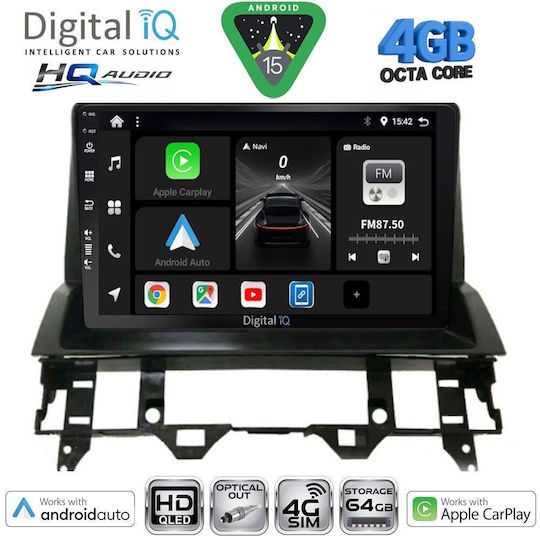 Digital IQ Ηχοσύστημα Αυτοκινήτου για Mazda 6 2002-2008 (Bluetooth/USB/WiFi/GPS/Apple-Carplay/Android-Auto) με Οθόνη Αφής 10"