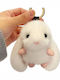 Ecarla Fluffy Weißer Hase Schlüsselanhänger Brl340b