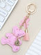 Ecarla Leather Keychain Pink Bear Brl356