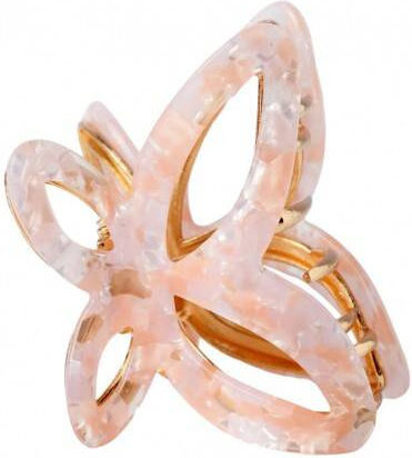 Ecarla Metall Haarspange mit Schmetterling Perle Masse Rosa Sp237r