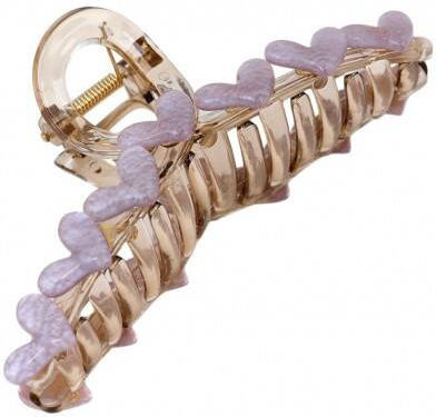 Ecarla Haarspangen-Clip Herzen 13x6cm Lila