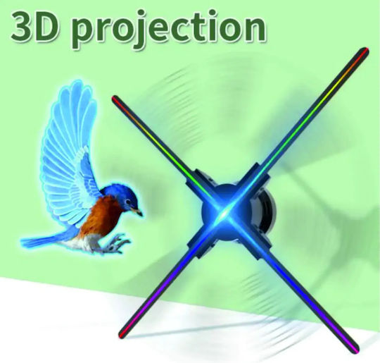 Projector Διακοσμητικό Φωτιστικό Hologram Fan LED RGB 3x3εκ.