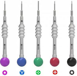 Everyday Screw Screwdrivers Set 5 In 1 2.5mm Convex Cross Torx T2 Tri-point Ph000 1.2mm 0.8mm P2 2uul