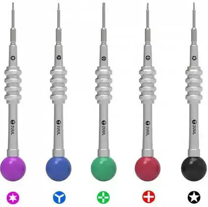 Everyday Screw Screwdrivers Set 5 In 1 2.5mm Convex Cross Torx T2 Tri-point Ph000 1.2mm 0.8mm P2 2uul