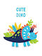 Poster Pentru Copii Cute Dino 50x40cm
