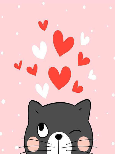 Παιδική Αφίσα Cat Love 50x40εκ.